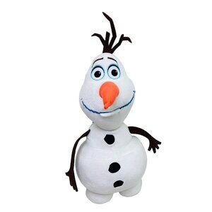 Disney Olaf Plush Toy White with Orange Nose and Black Accents
